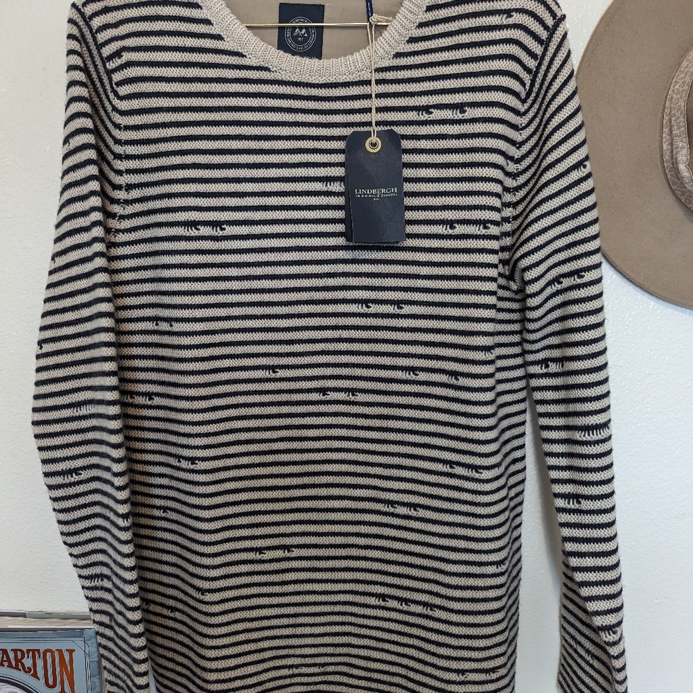 Lindbergh Striped distressed sweater NWT - Picture 4 of 7